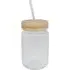 450ml Drinking Jar with Bamboo Lid - Clear, Glass