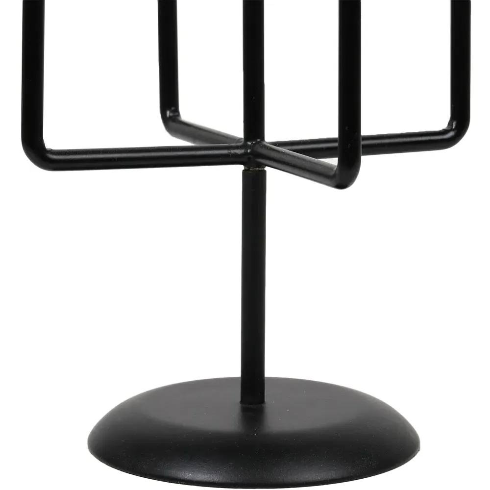 5 Arm Candle Holder - Black