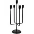 5 Arm Candle Holder - Black