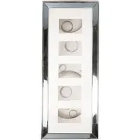 5 Photo Collage Frame with Mirrored Edge - Blue Smoked