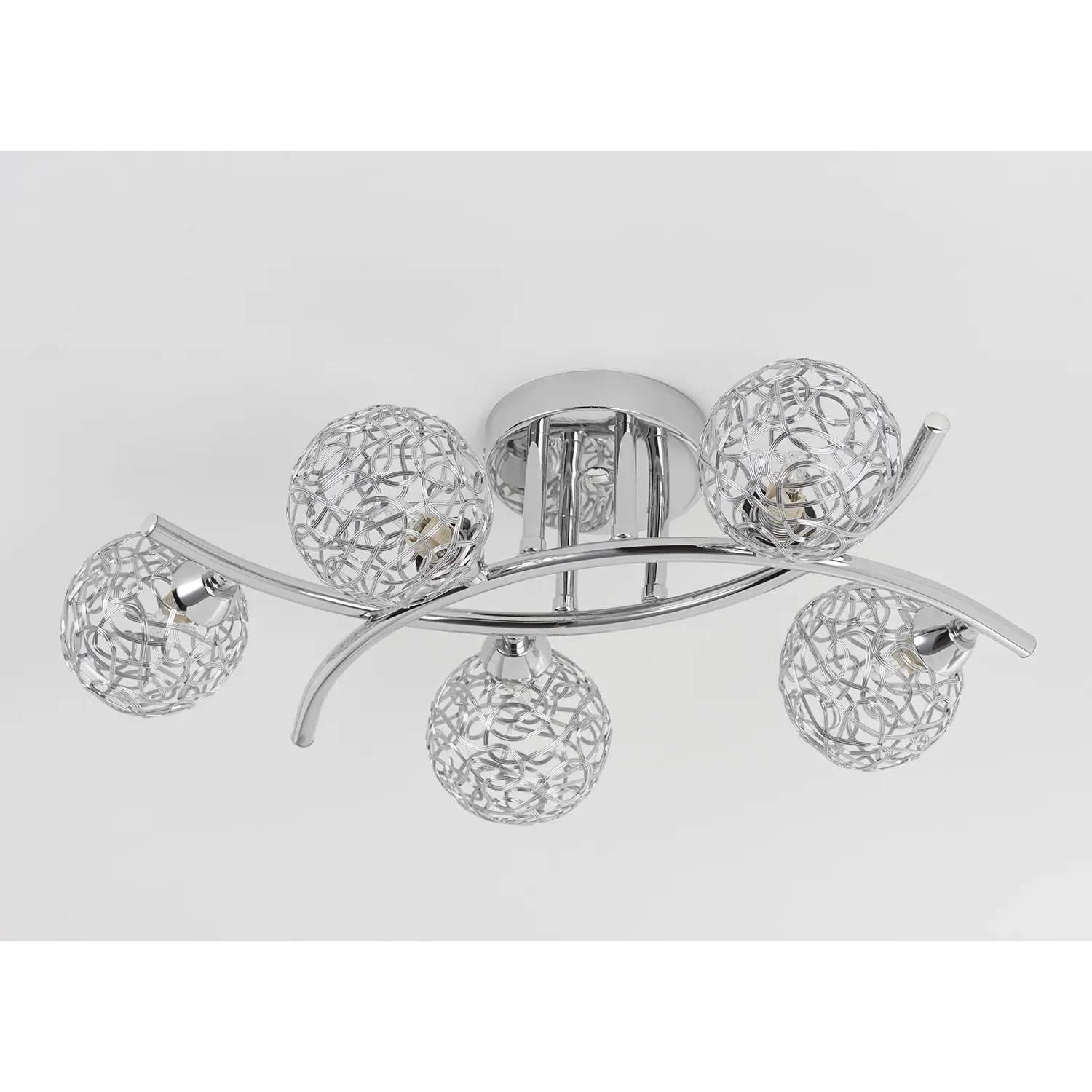 5-Sphere Ceiling Light - Silver