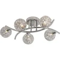5-Sphere Ceiling Light - Silver