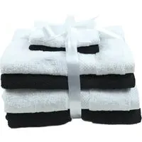 6-Piece Towel Bale Set - Black, Cotton