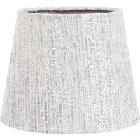 8 inch Tapered Lamp Shade - Grey, Woven