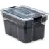 8L Storage Container with Tray and 6 Cups - Black