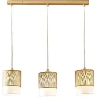 Abel 3 Light Drop Fitting - White Glass