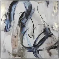 Abstract Framed Canvas with Gold Foiling - Dark Tones