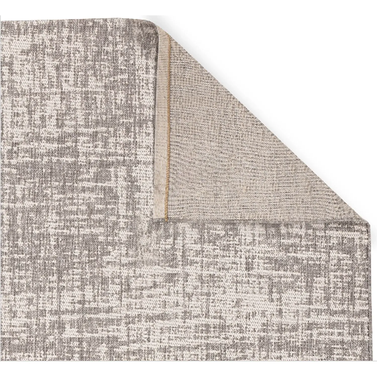 Abstract Indoor Outdoor Rug 120cm - Light Grey