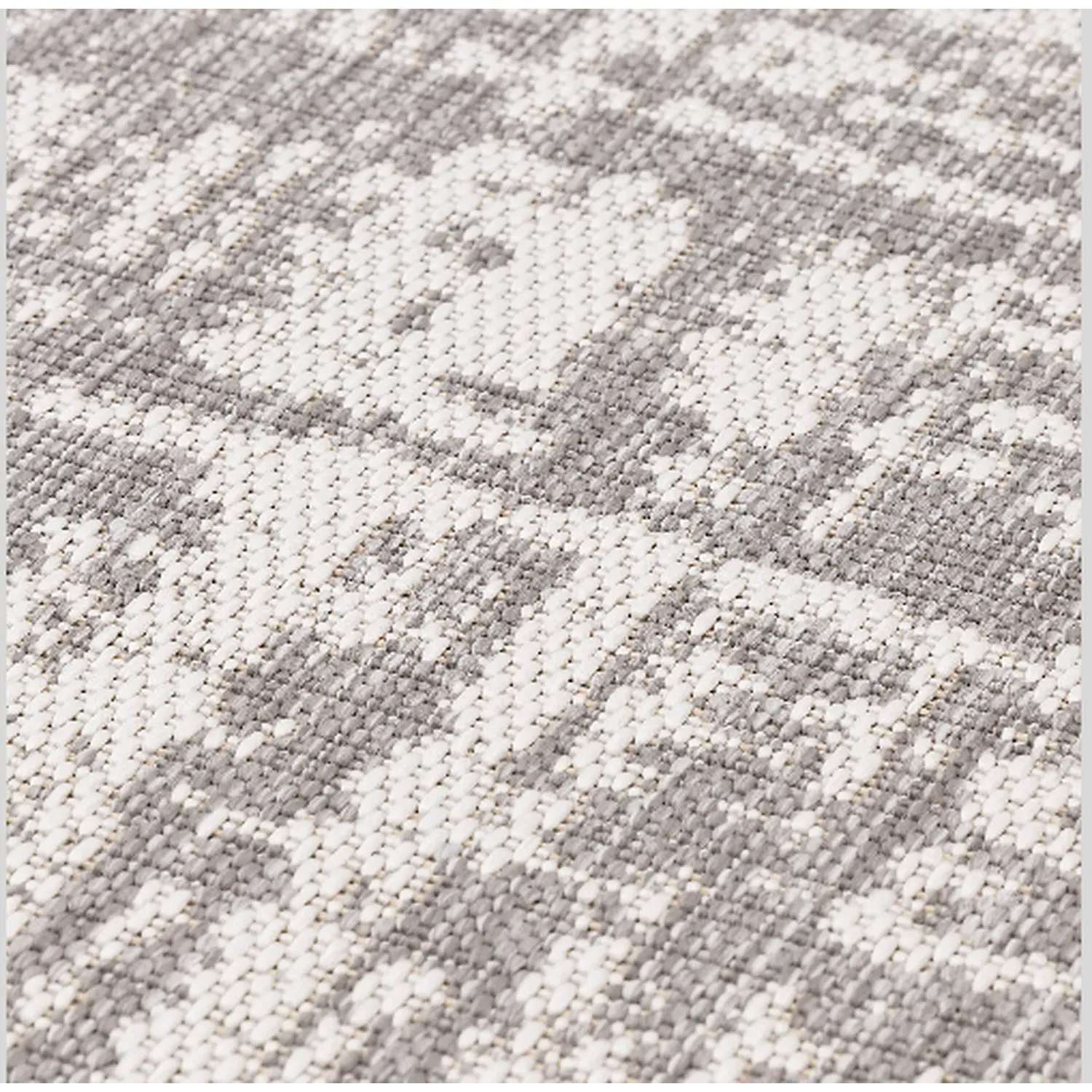 Abstract Indoor Outdoor Rug 160cm - Light Grey