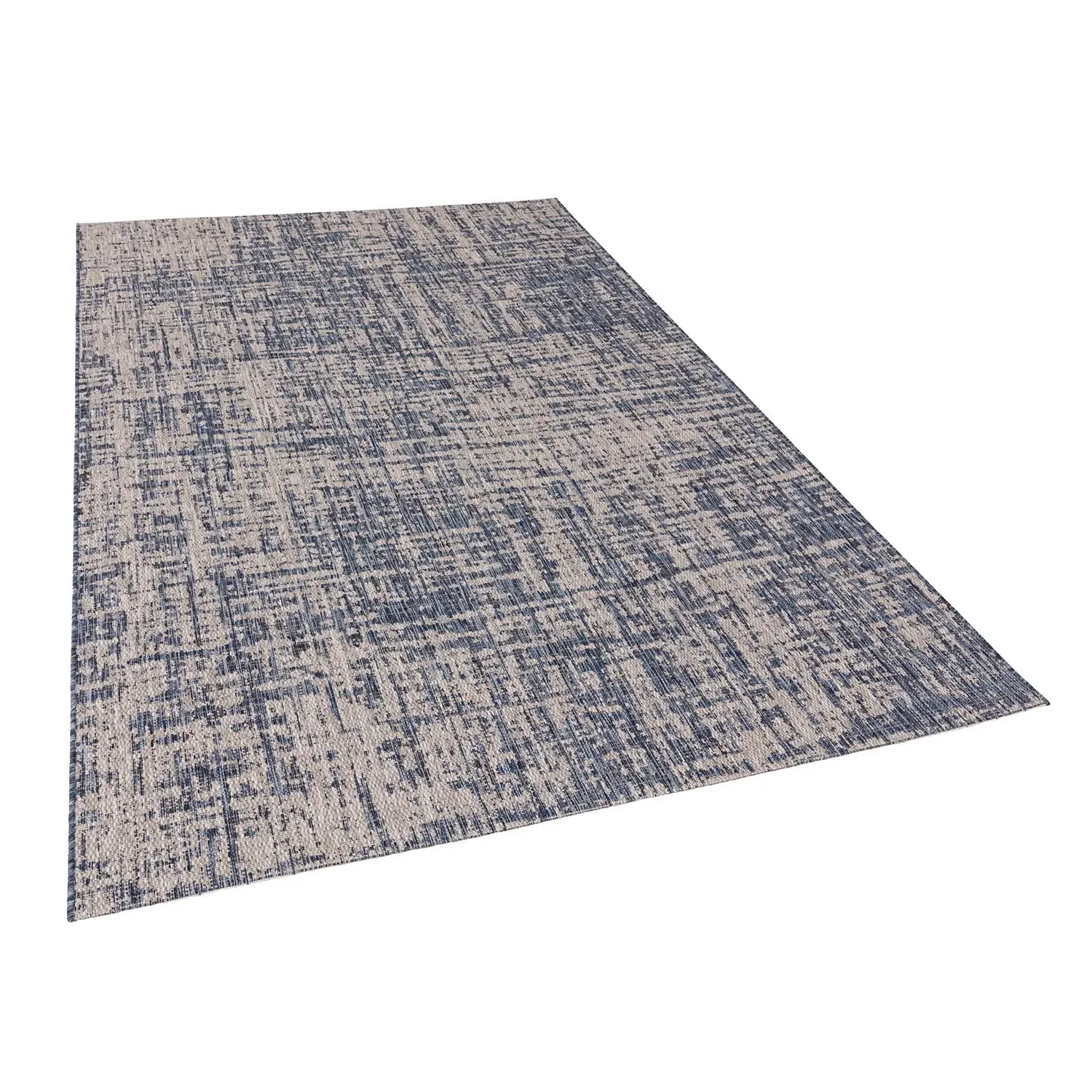Abstract Indoor Outdoor Rug 160cm - Navy