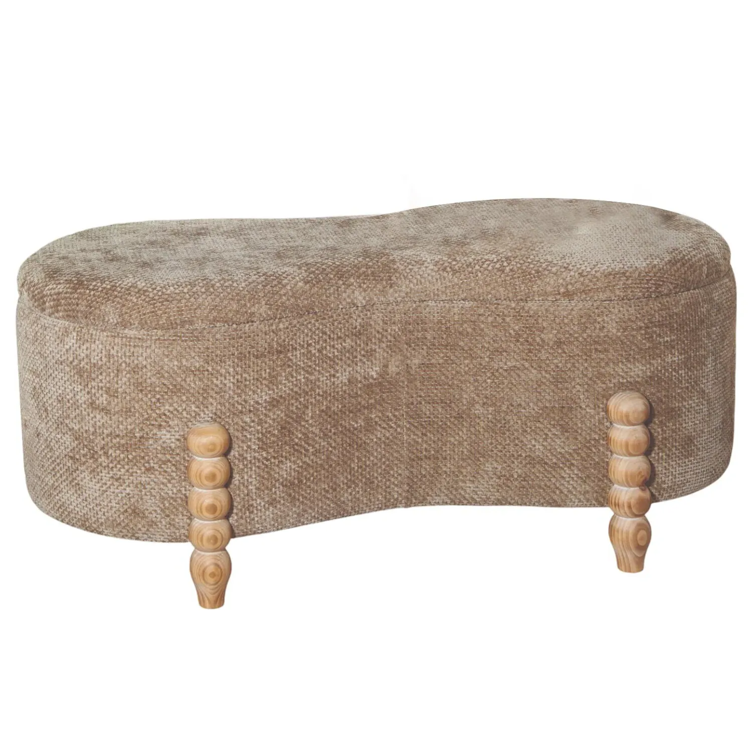 Abstract Storage Ottoman - Brown