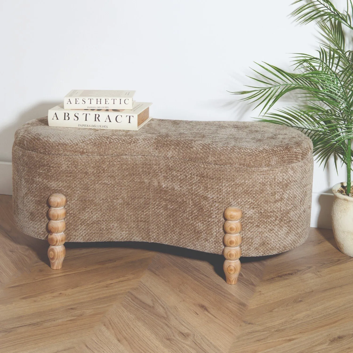 Abstract Storage Ottoman - Brown image