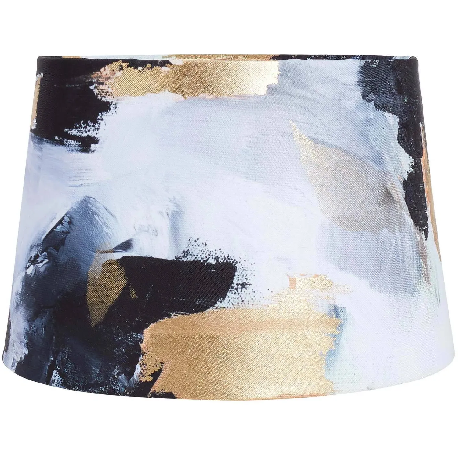 Abstract Tapered Lamp Shade - Black, Gold image