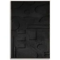 Abstract Textured Wall Art - Black