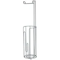 Abstract Wire Toilet Roll Holder - Grey