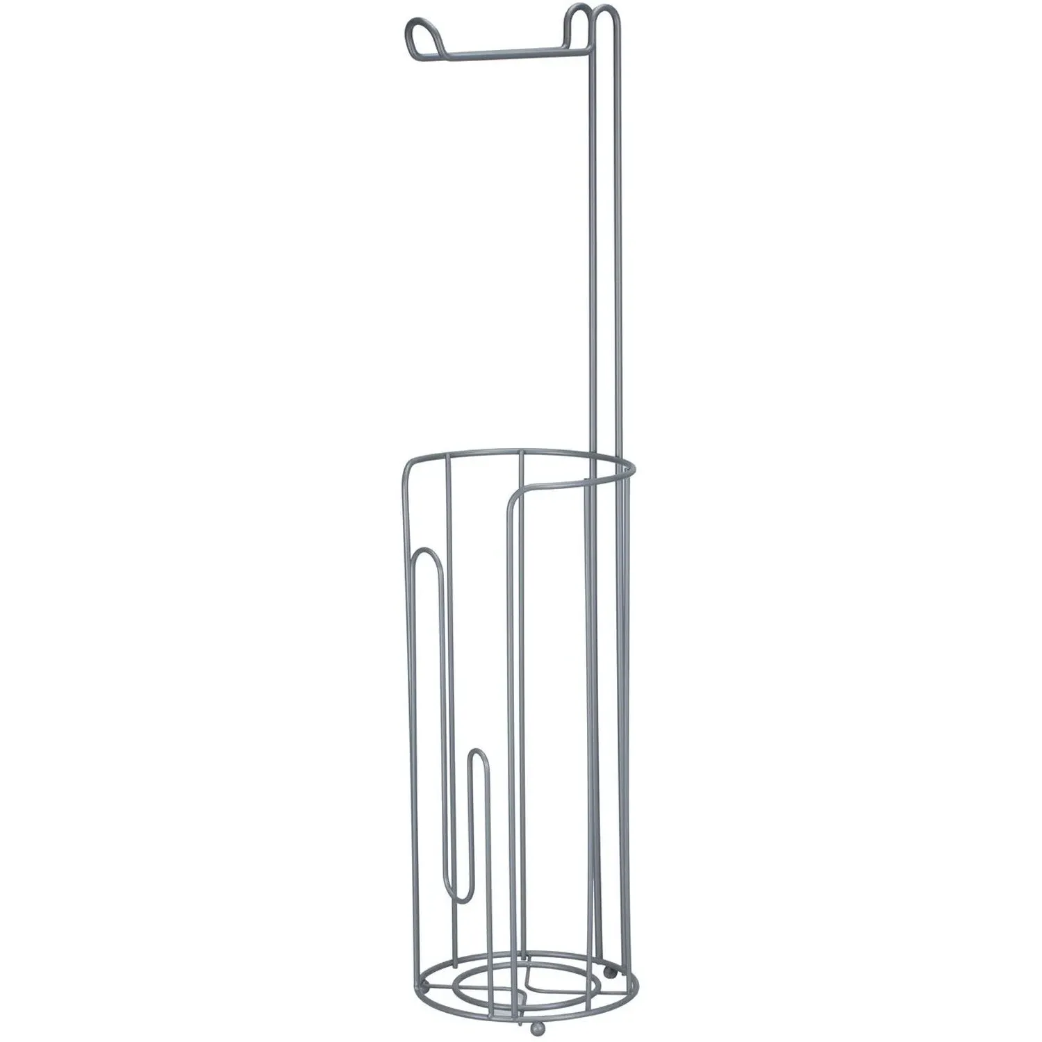 Abstract Wire Toilet Roll Holder - Grey