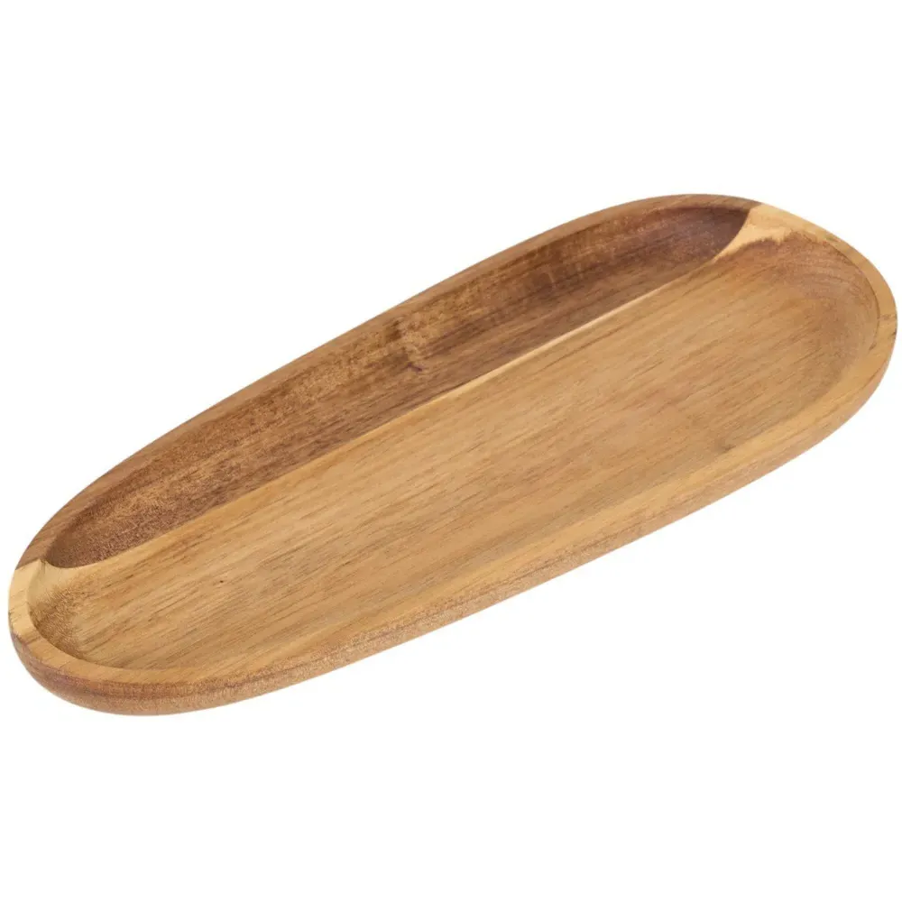 Acacia Wood Long Serving Platter - Natural