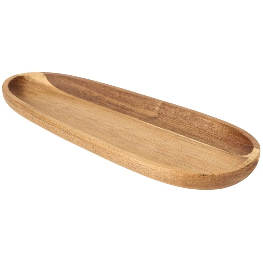 Acacia Wood Long Serving Platter - Natural