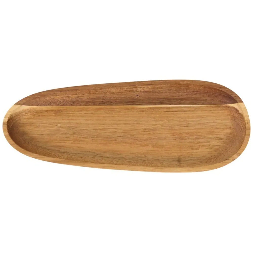 Acacia Wood Long Serving Platter - Natural
