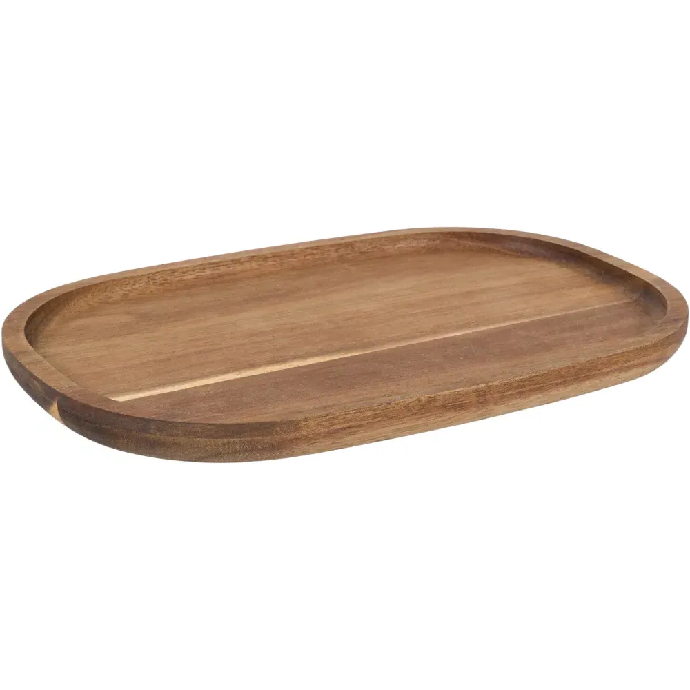 Acacia Wood Oval Serving Platter - Natural