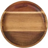 Acacia Wood Round Serving Platter - Natural