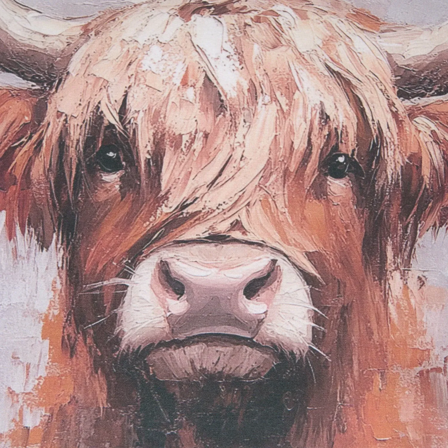 Ada Ingram Highland Cow Cushion - Brown