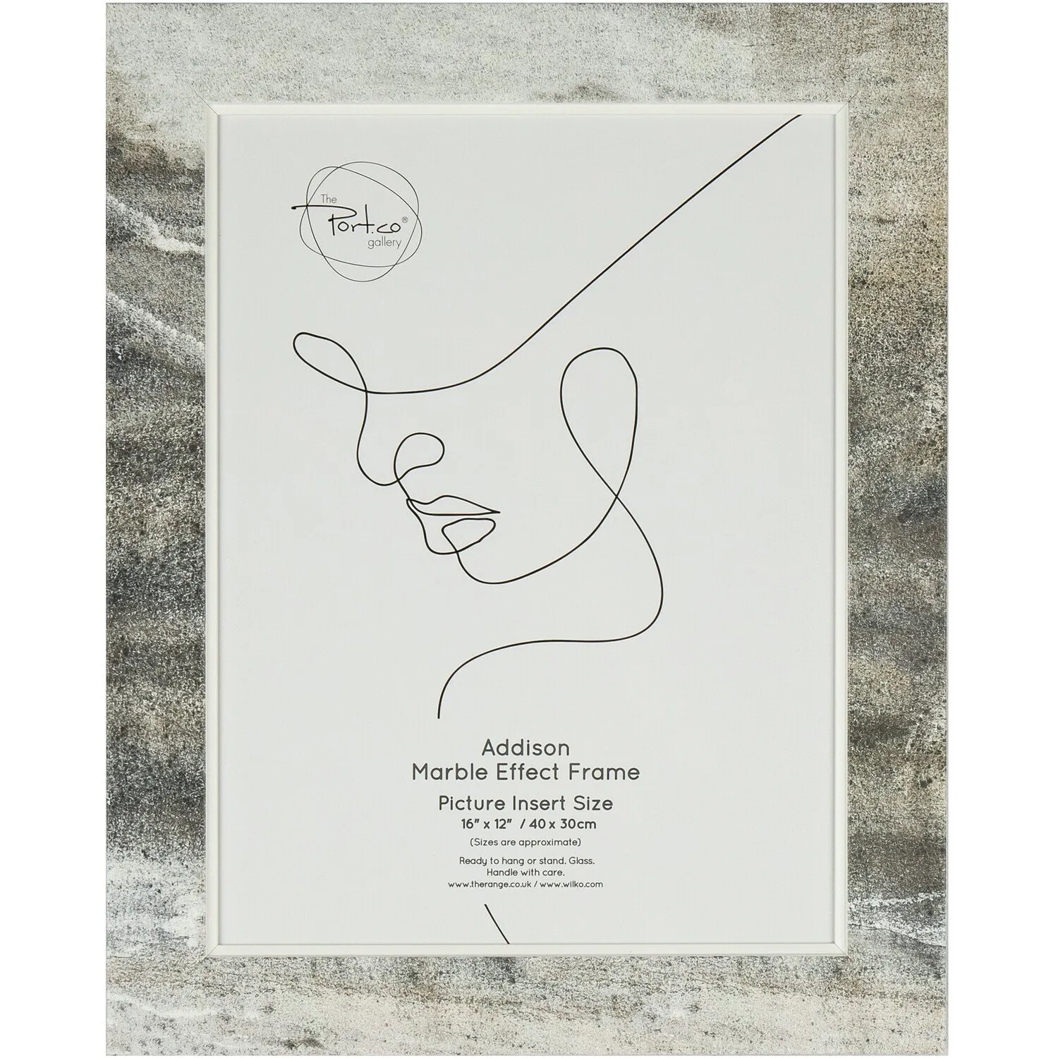 Addison 16x12in Photo Frame - Grey