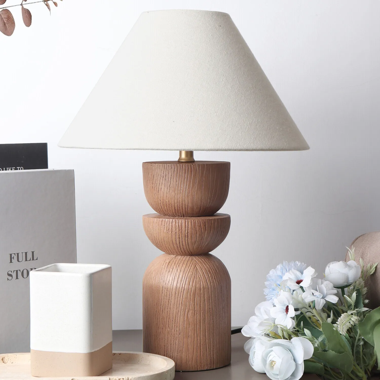 Adeal Wood Effect Table Lamp - Natural, Wood