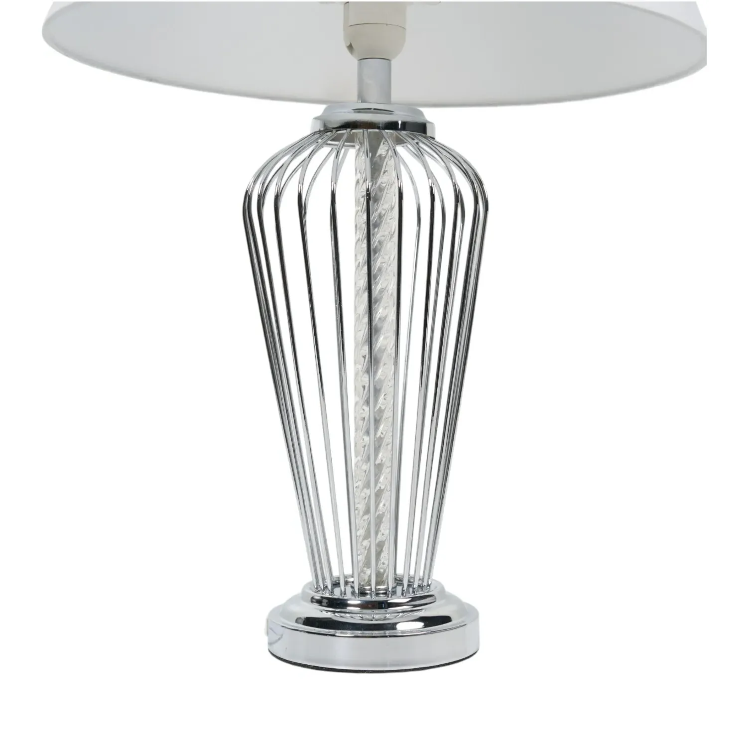Adeline Table Lamp - Chrome, White