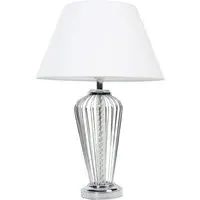 Adeline Table Lamp - Chrome, White
