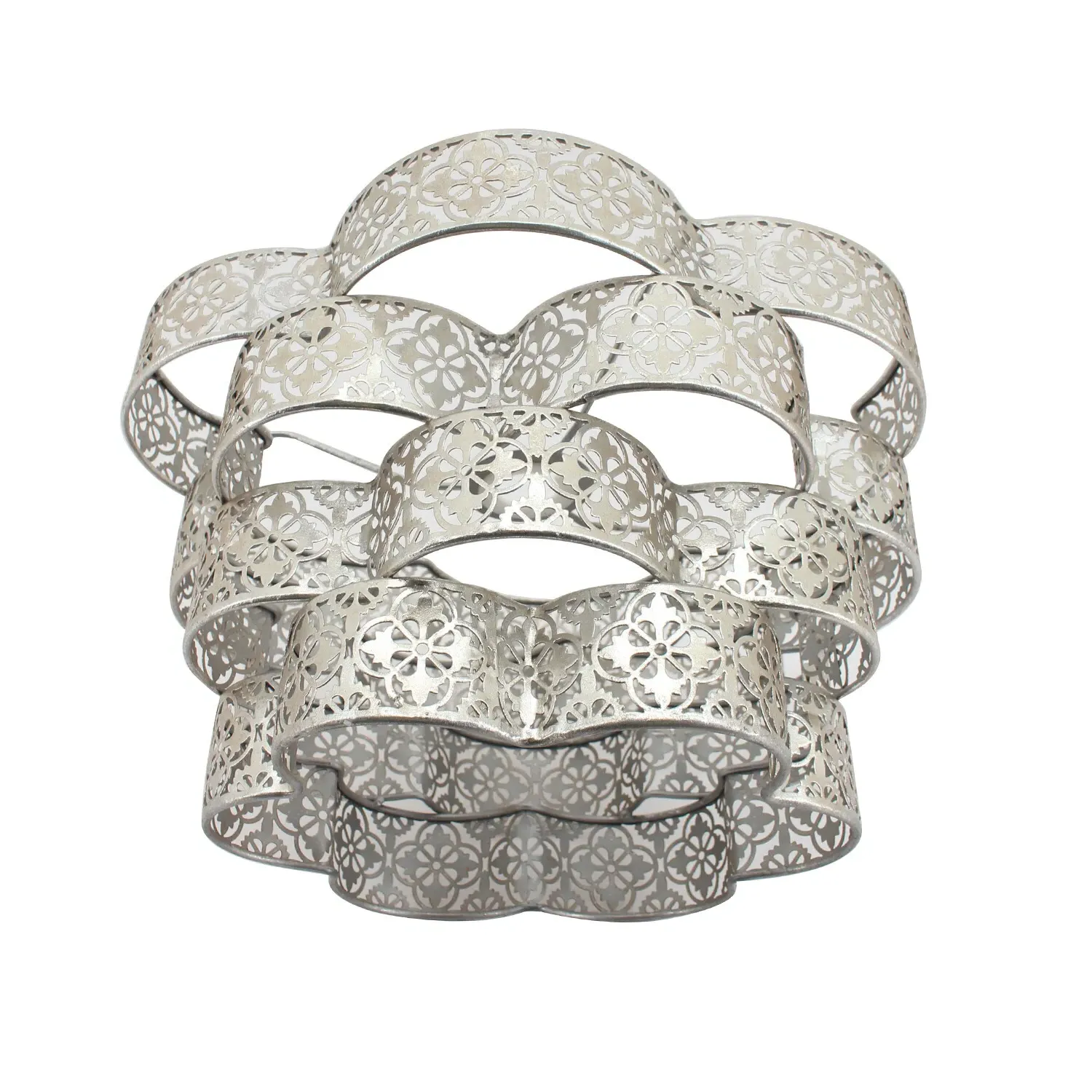 Adilah Flower-Shaped Lamp Shade - Silver