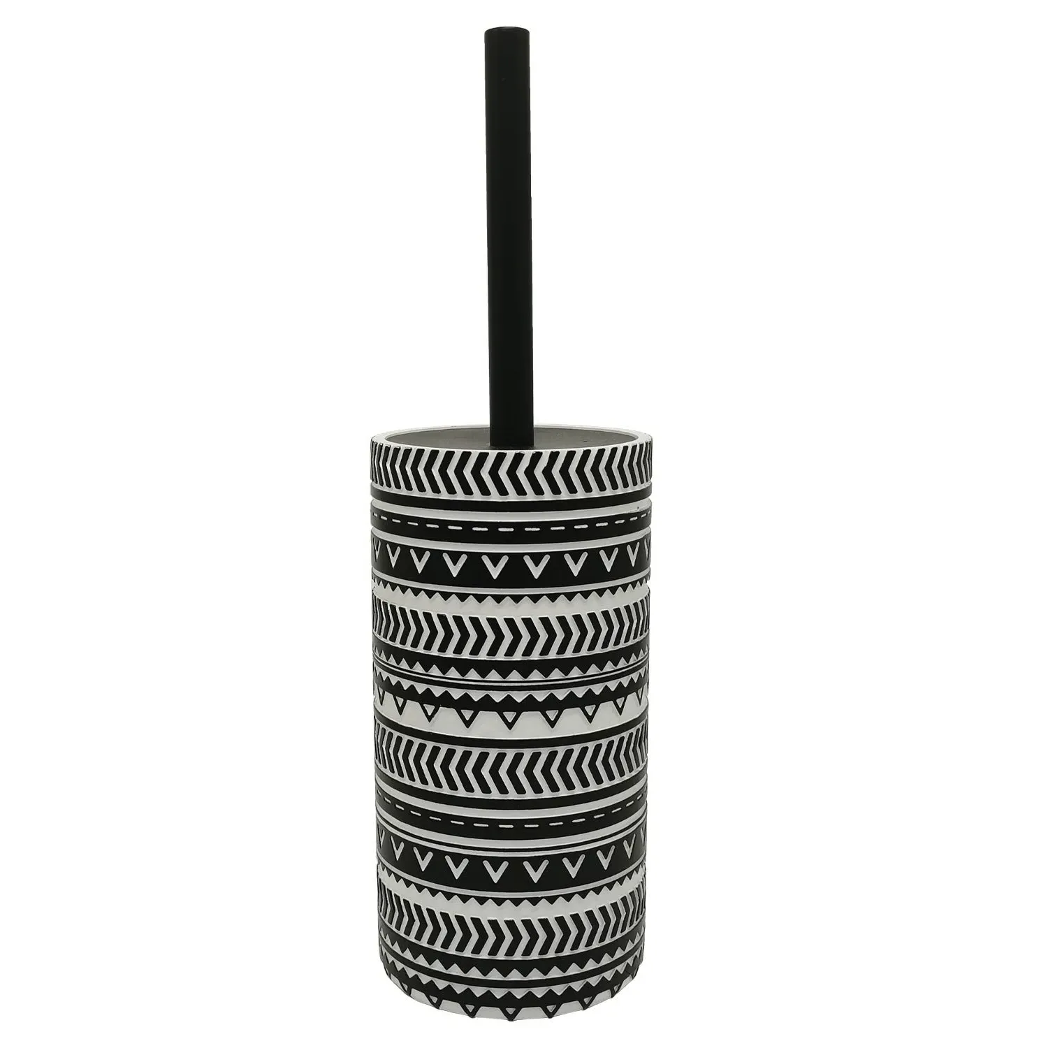 Adley Toilet Brush Holder - Black, White image