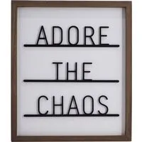 Adore The Chaos Framed Plaque