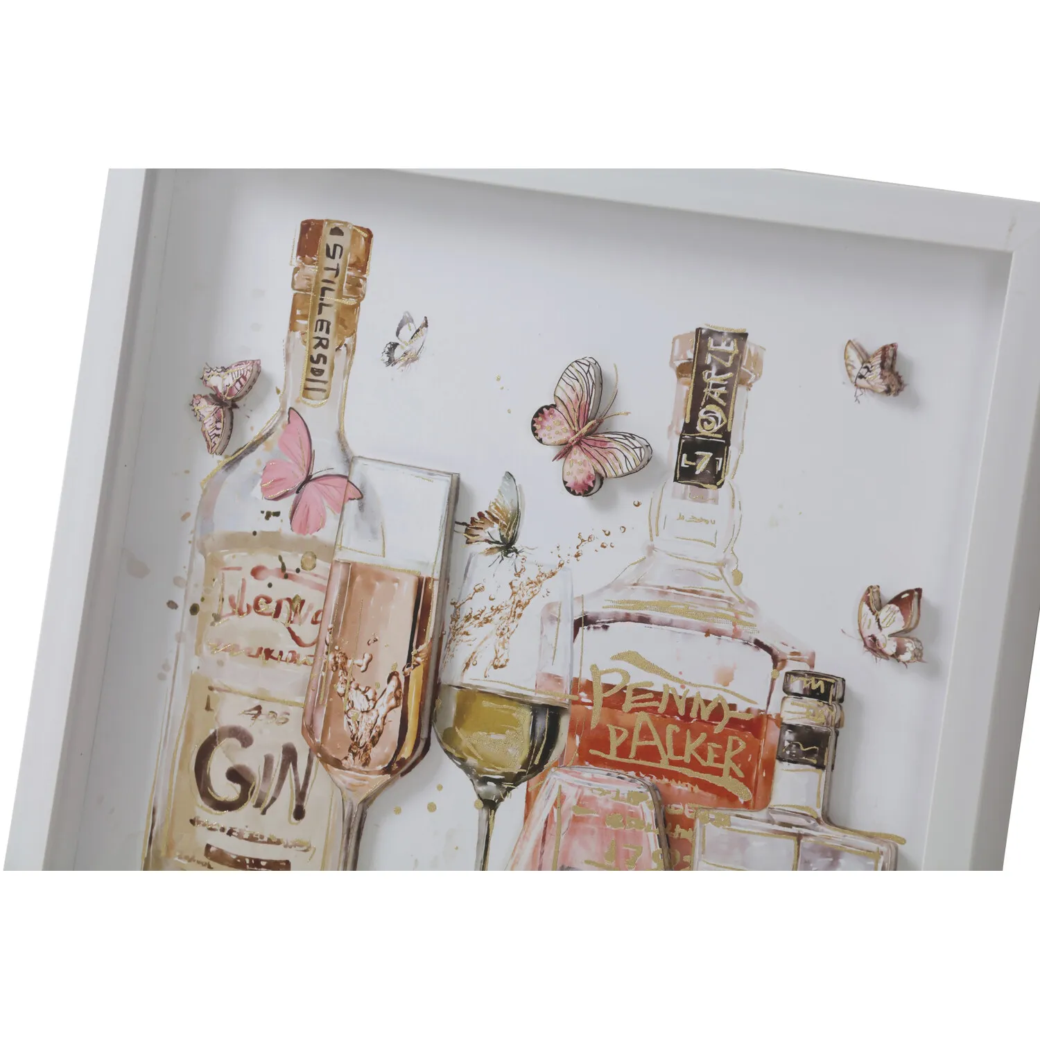 Afternoon Tipple Framed 3D Art - White