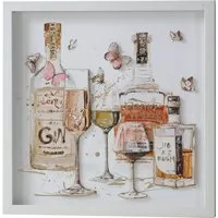 Afternoon Tipple Framed 3D Art - White
