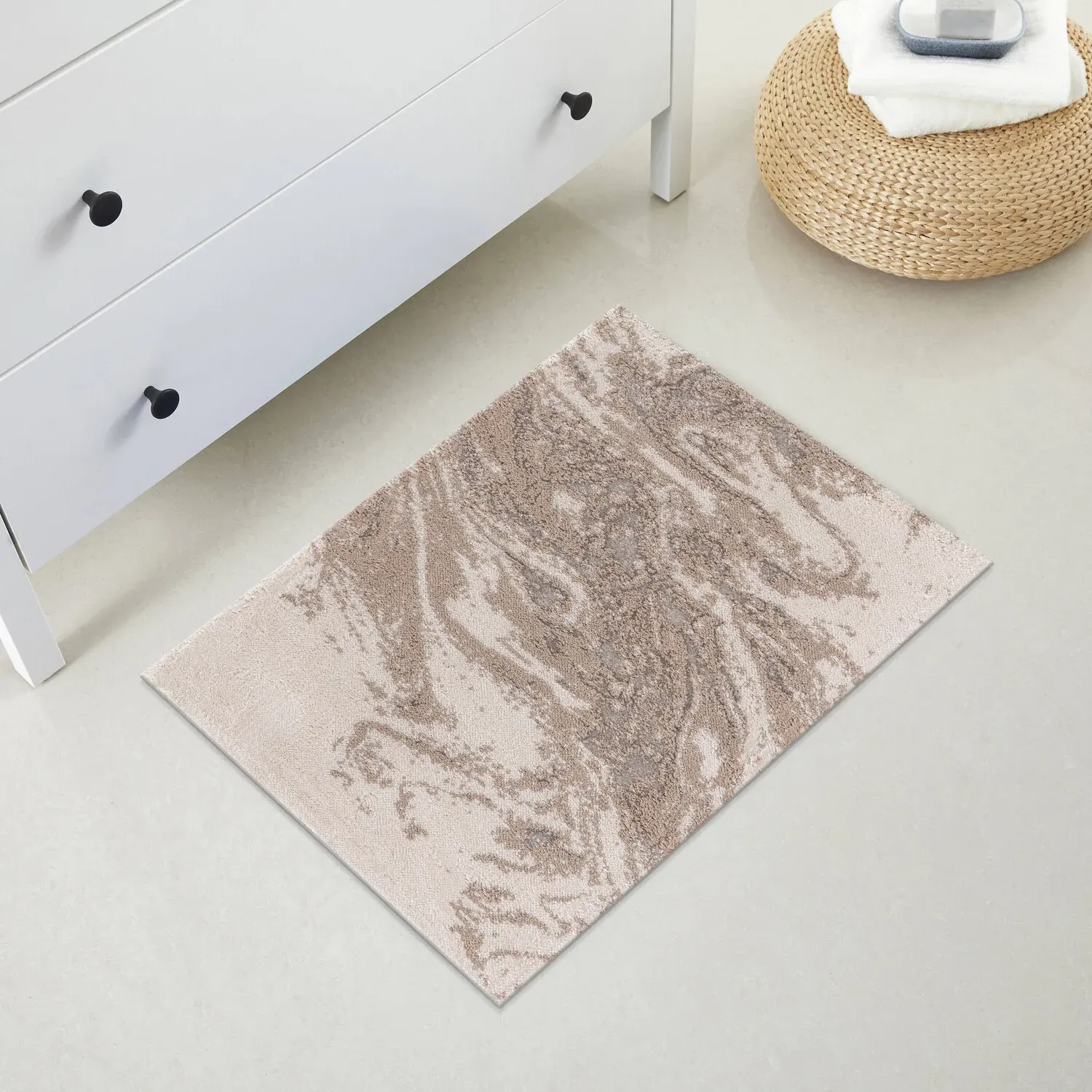 Agate Bath Mat - Grey Beige, Cotton