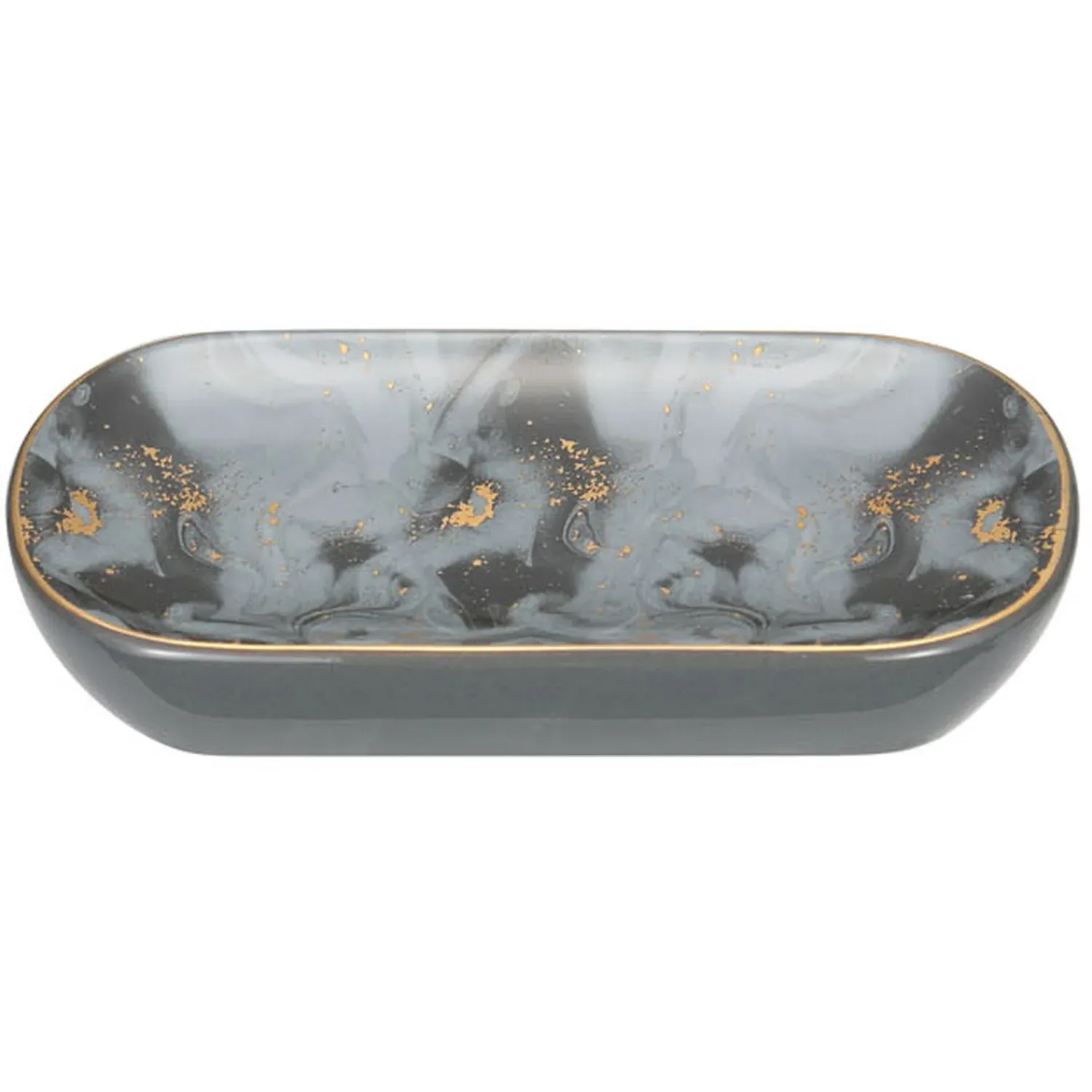 Agate Soap Dish - Grey, Stoneware