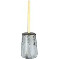 Agate Toilet Brush Holder - Grey, Stoneware