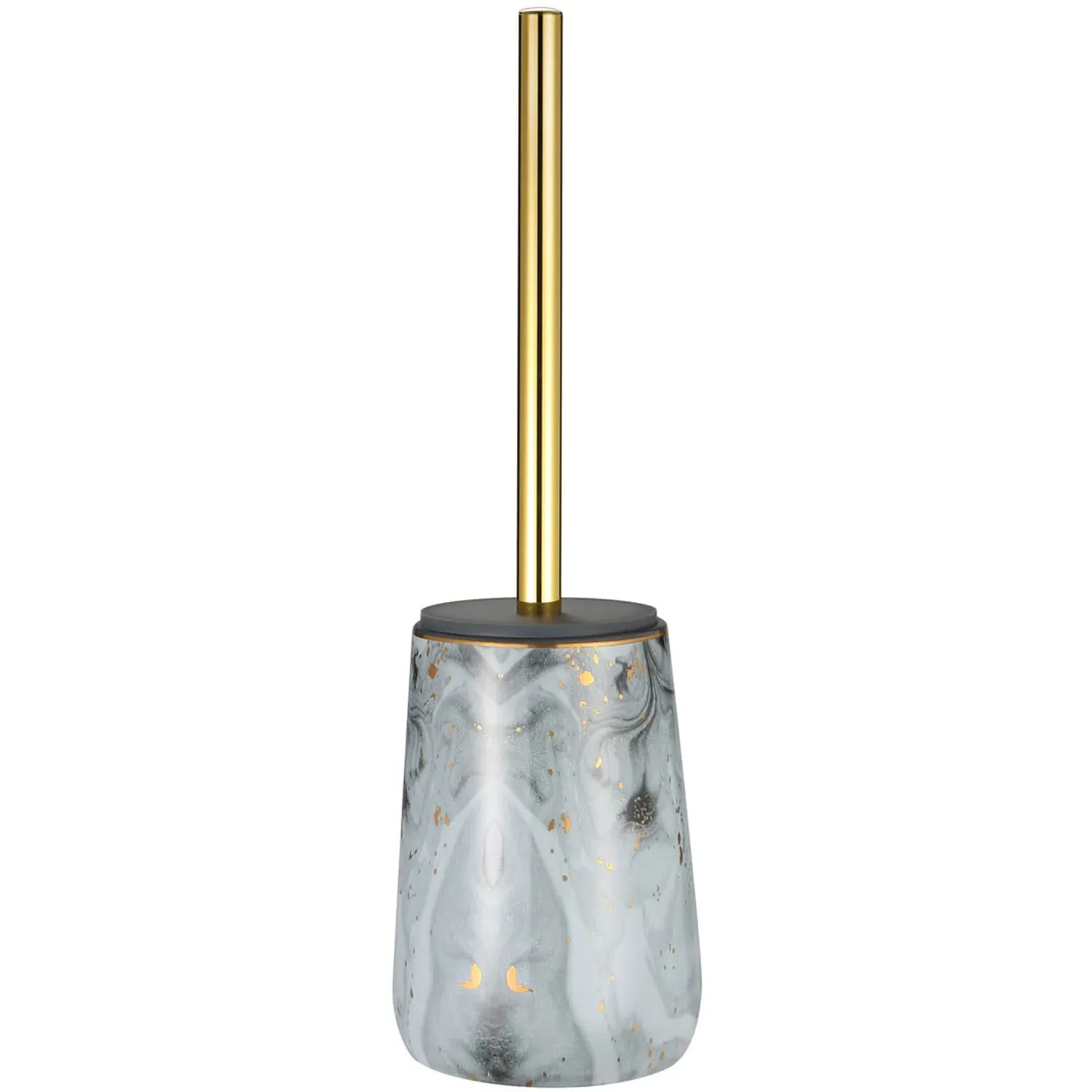 Agate Toilet Brush Holder - Grey, Stoneware
