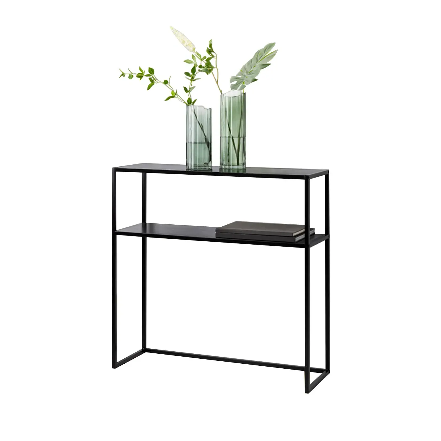 Alanya Console Table with Shelf - Black