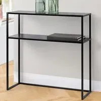 Alanya Console Table with Shelf - Black