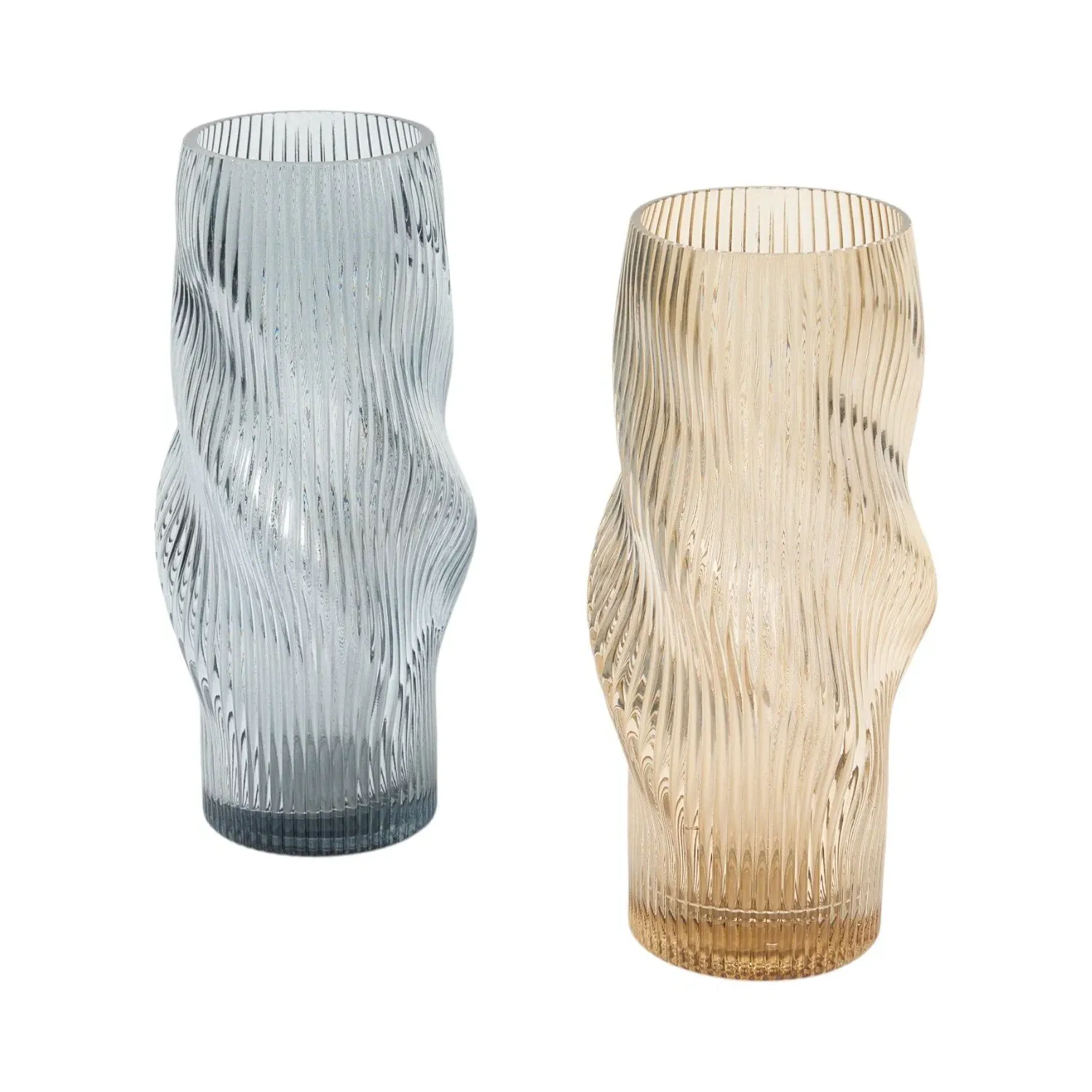 Alayna Swirl Ribbed Vase