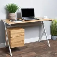Alden 2 Drawer Desk - Cream