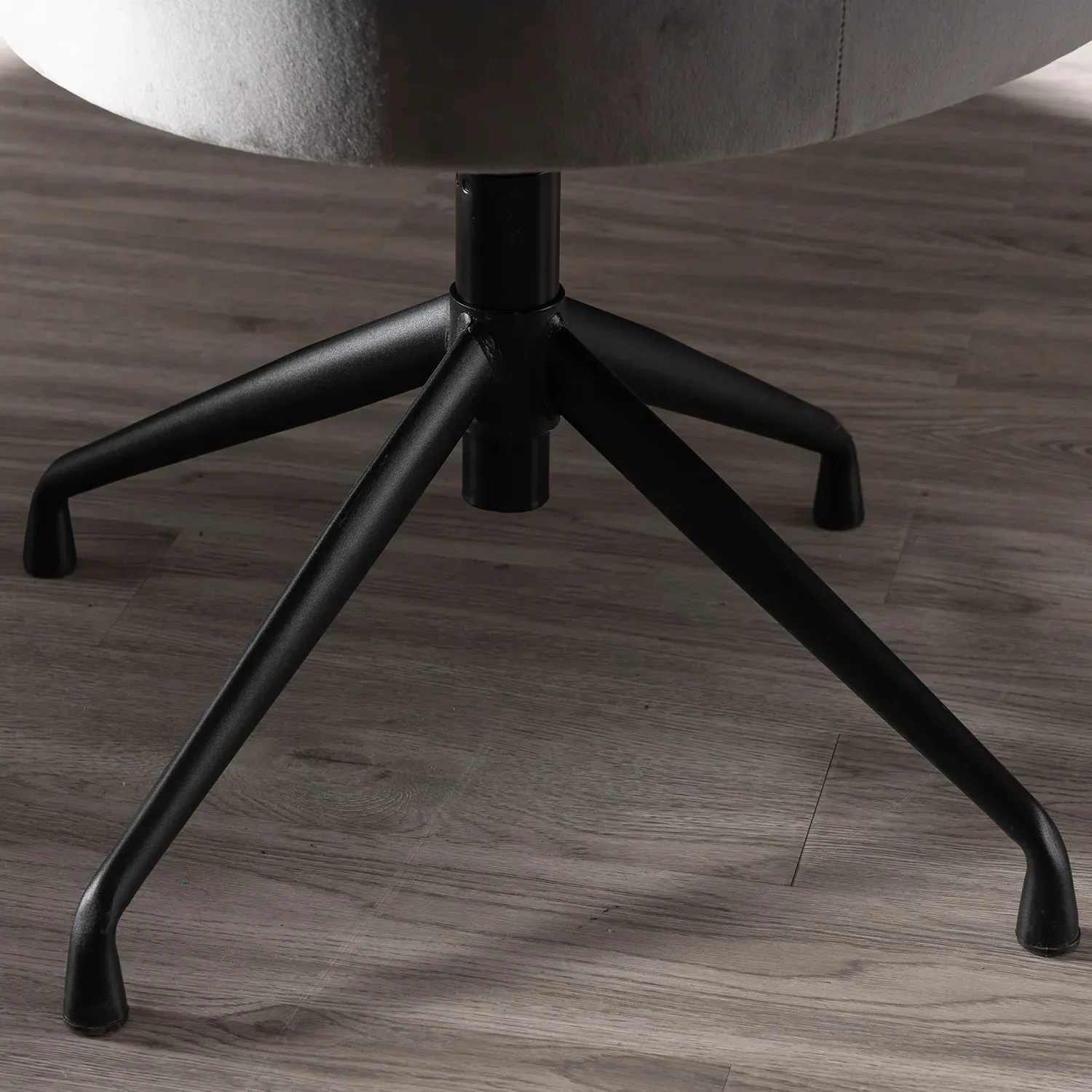 Alexis Velvet Chair with Gas Lift - Grey