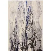 Almira Large Marble Rug - Navy