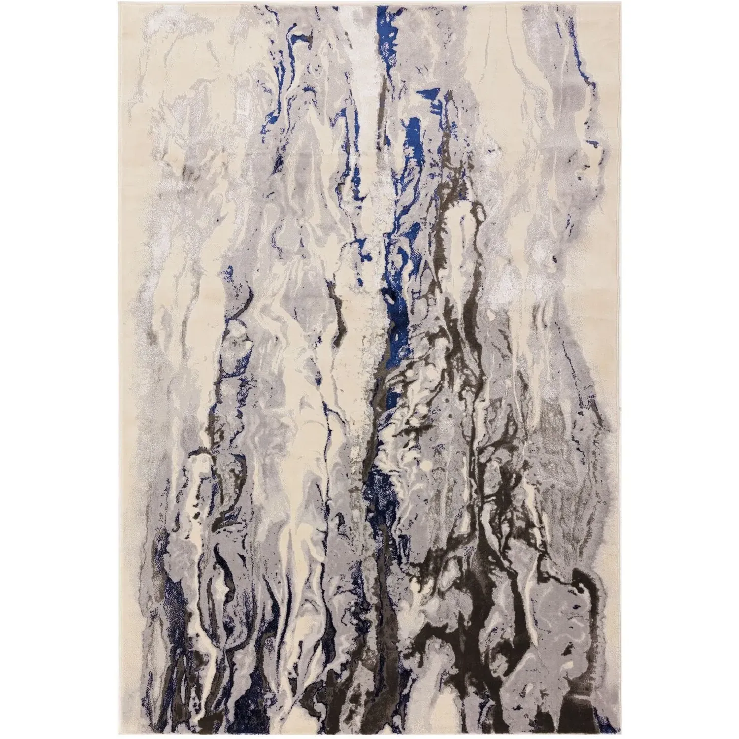 Almira Marble Rug - Navy image