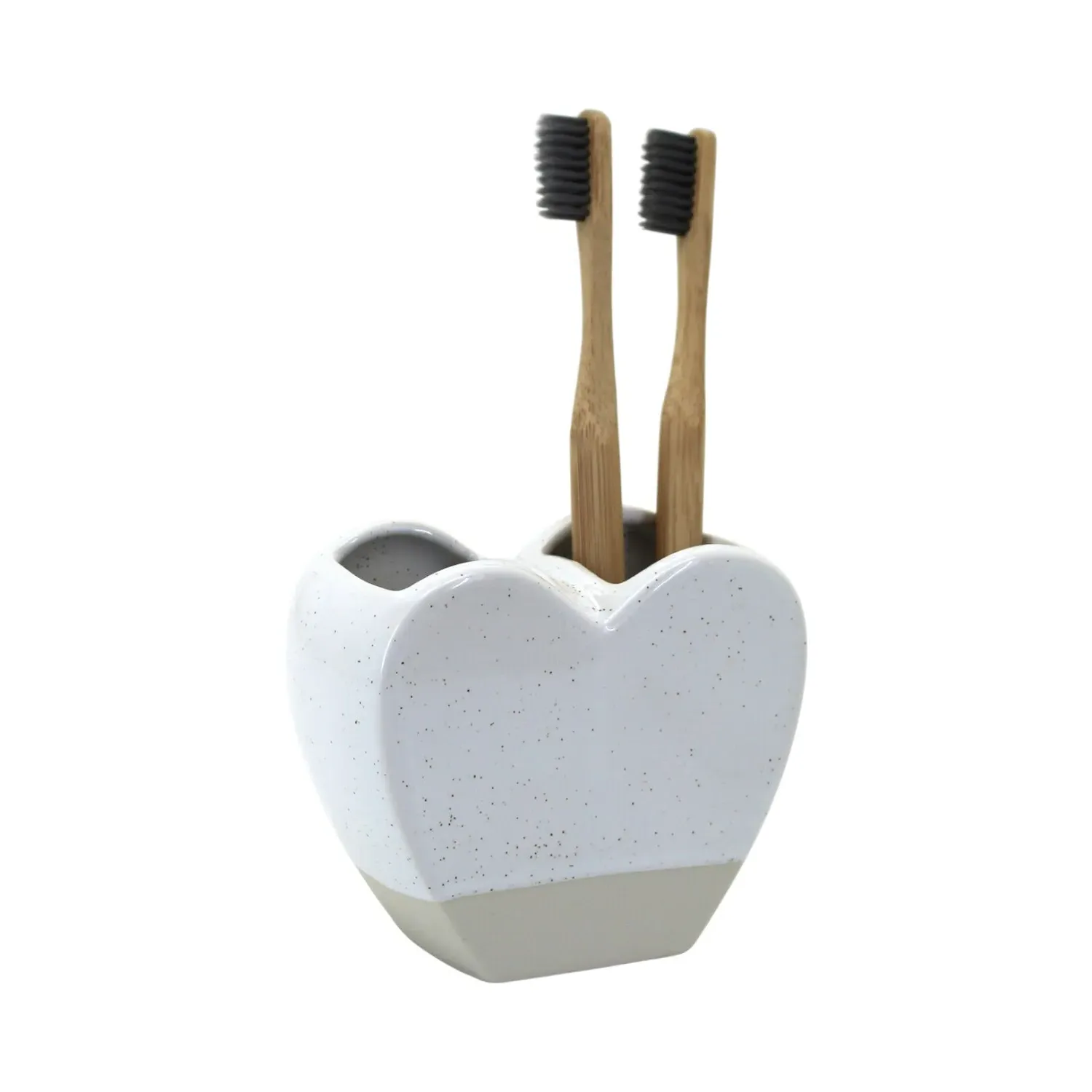 Alpine Heart Toothbrush Holder - White