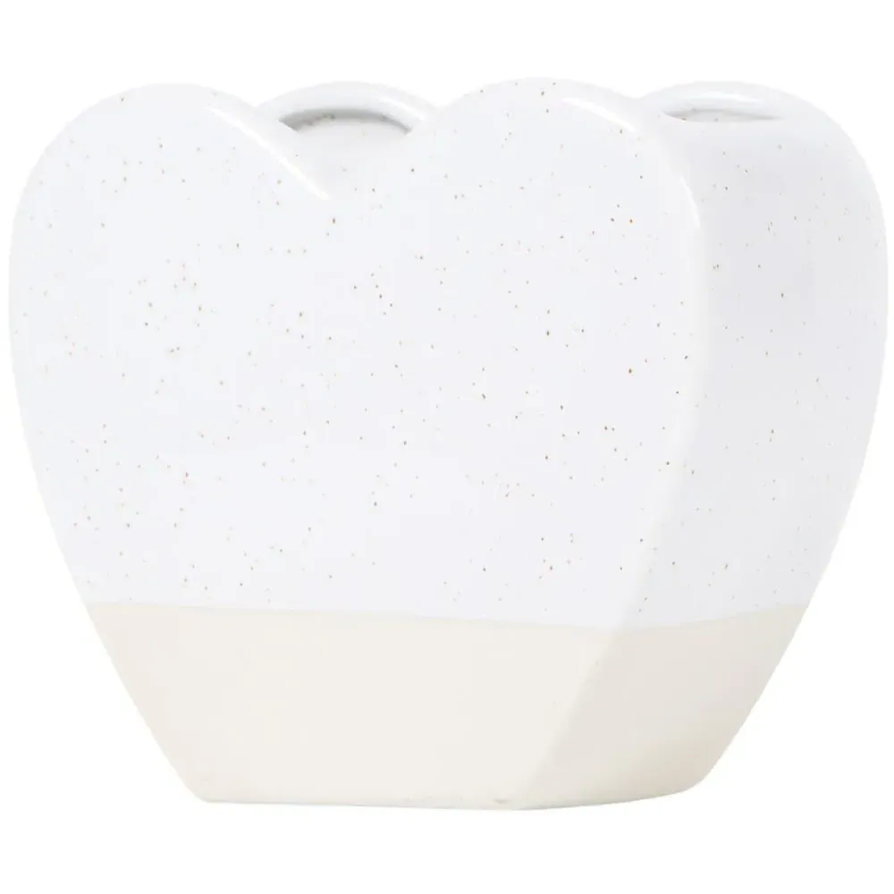 Alpine Heart Toothbrush Holder - White