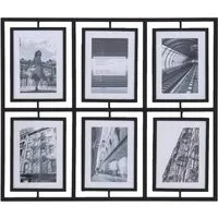 Alston Multi Aperture Metal Photo Frame - Black