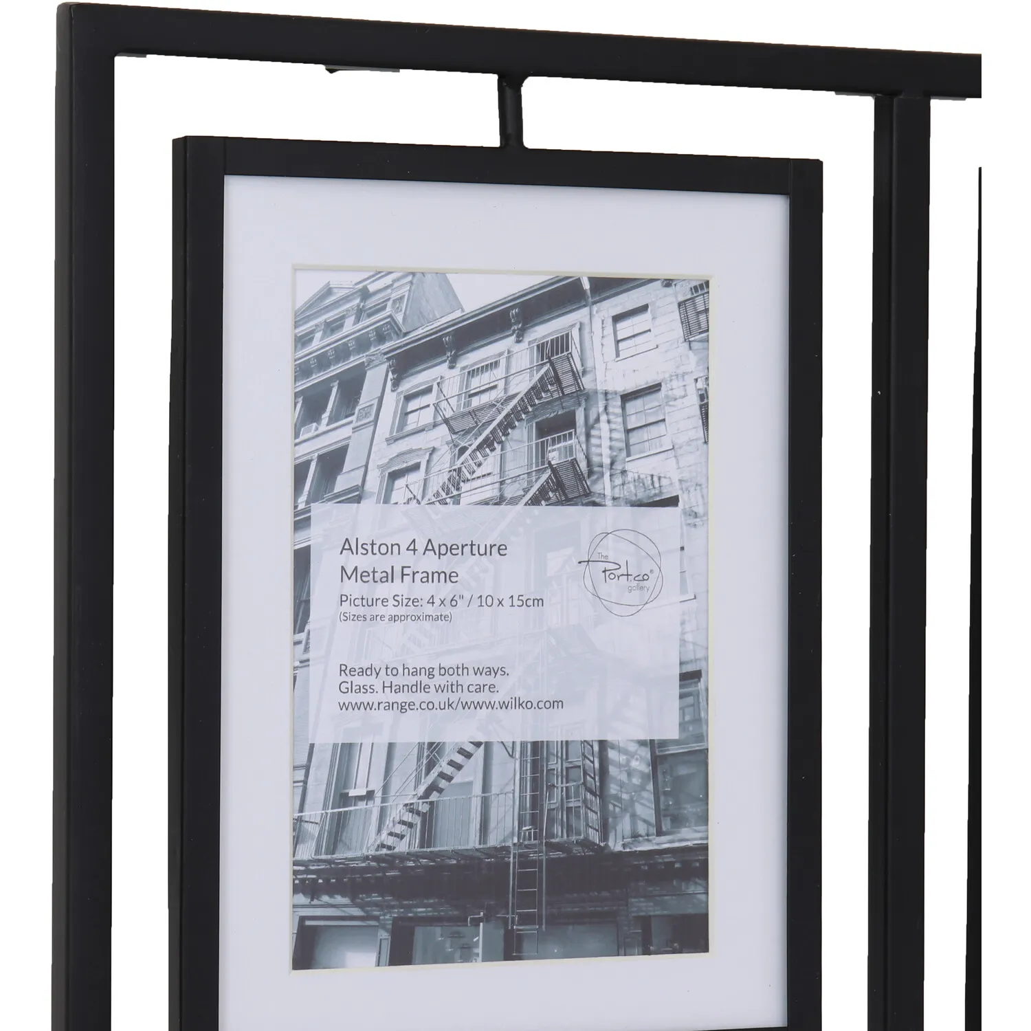 Alston Multi Aperture Metal Photo Frame - Black